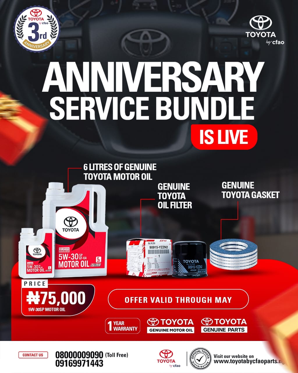 Motor Oil Servicing Bundle (5w-30)